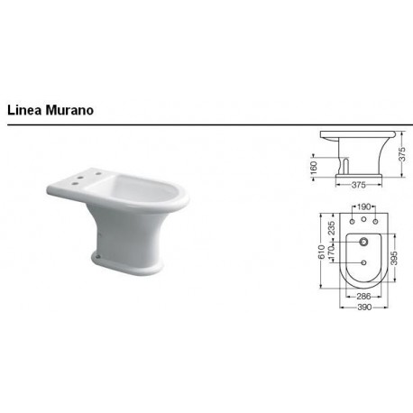 MURANO - BIDET 3 AGUJEROS