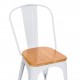 SILLA TOLIX COMBINADA C/MADERA BLANCO