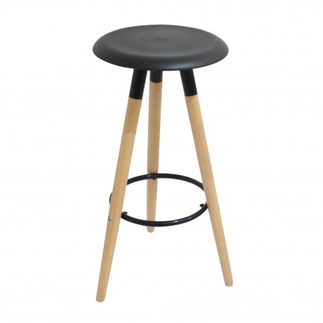 TABURETE EAMES BAR NEGRA